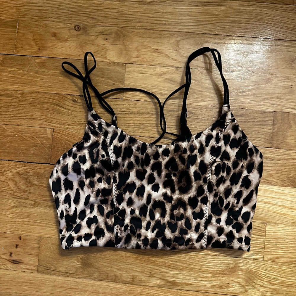 Leopard Print Bra Top/Sports Bra
